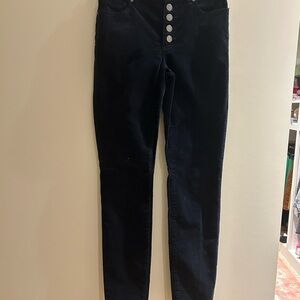 CAbi 4236 Buttonfly Skinny Corduroy Dark Saphire Blue Size 2